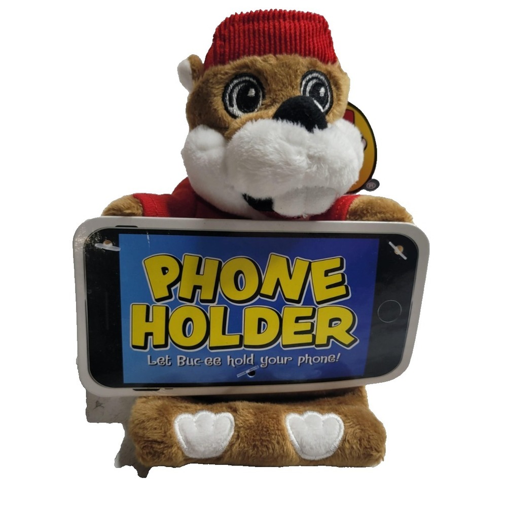 Bucee's Beaver Plush Phone Holder New‎ With Tag 6" Tall NWT